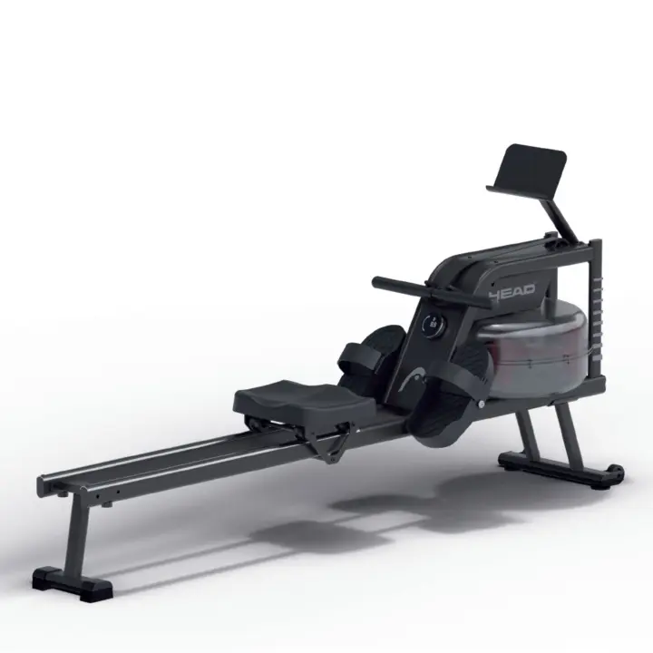 Máquina de remo HEAD, Pantalla LCD, Sistema resistencia con agua, Tanque 10 l, Compatible Kinomap, Zwift, 32 niveles, Negro - 1