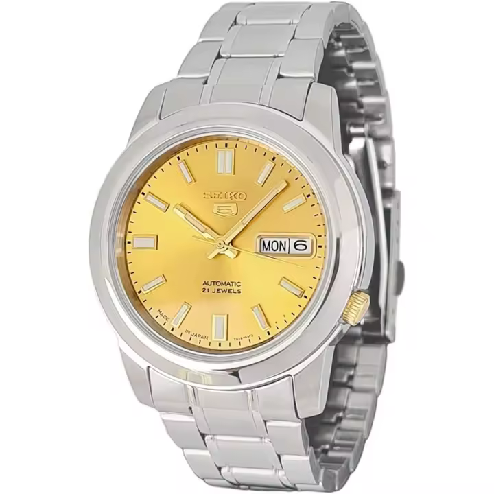 Seiko Watches Reloj Automático Unisex Seiko 5 SNKK13J1 - Hecho en Japón - 37mm - 30m WR - Acero - 1