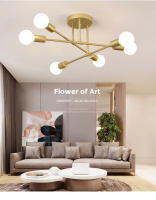 Modern Sputnik Ceilin Ganchillo Lámpara Colgante Satellite Iluminación Fuente De Luz Decorativa Para Sala De Estar Y Comedor Material De Hierro - details 34