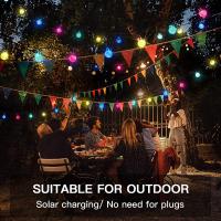 Luces De Cadena Solares IP65 Impermeables Para Jardín Con 8 Modos Luces De Globo Cristal Solar Autónomo Para Exterior Y Decoración De Fiestas - details 14
