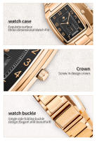 Reloj De Mujer WWOOR 2024 Oro Creativo Acero Inoxidable Resistente Al Agua Cuadrado Reloj De Pulsera Para Mujer Con Marcadores Arábigos - details 6