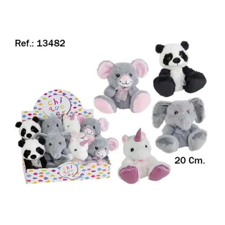 PELUCHES ANIMALES PIES GRANDE 20 CM SURTIDOS 1 UNIDAD DE ARTESANIA BEATRIZ - 1