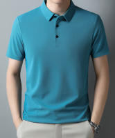 Camisa Polo Casual Para Hombres Manga Corta Color Sólido Moda Top Antipelusa De Algodón Estilo Versátil Para Primavera Y Verano - details 2