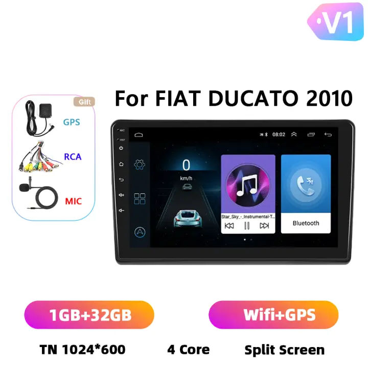 Podofo Radio de coche Android 2 Din para Ducato 3 Peugeot Boxer 2 Citroen Jumper 2 2011-2022 Carplay 8+128GB AI Voice WIFI+4G DSP GPS Navegación Multimedia Reproductor de Video - 1