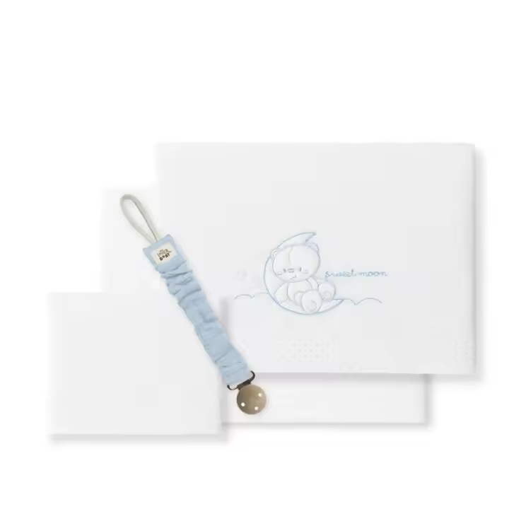 Sábanas Cuna Bebé Algodón 100 % Sweet moon + Regalo Chupetero Interbaby - 1