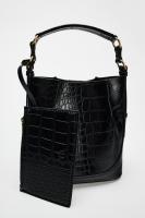 Bolso De Hombro Para Mujer Negro Con Patrón Animal Estampado Bolsa De Hombro Cruzada Con Cuerda Bolsa De Buho Tote Bolsa De Día - details 9