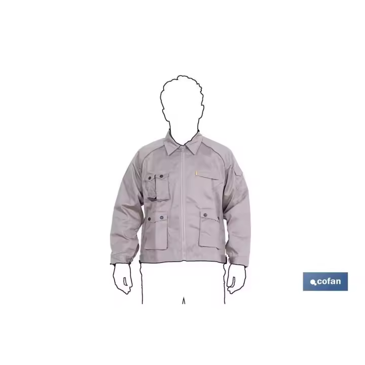 Cofan - Cazadora de Trabajo Marrón con EPI de Categoría I y Tejido de Alta Resistencia - 1