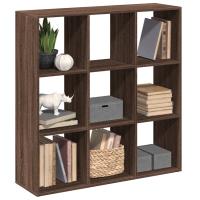 vidaXL Librería divisor madera ingeniería 102x29x103,5 cm en color Gris sonoma/Madera antigua/Roble ahumado y más - details 7