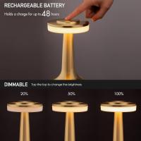Lámpara De Mesa LED Portátil Con Sensor Táctil Luz Nocturna USB Recargable Con 3 Niveles De Brillo Para Lectura Y Decoración - details 2