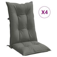 vidaXL Cojines silla respaldo alto 4 uds tela 120x50x7 cm Color Antracita melange,  Gris claro melange,  Gris oscuro melange y mas Cojín Decorativo de Asiento Cojines de muebles de salon - details 1