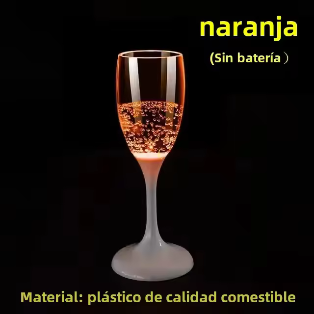 Juego De 6 Copas De Champagne LED Para Adultos Copas De Vino Brillo Colores Plásticos Glow En La Oscuridad Para Fiestas - 1