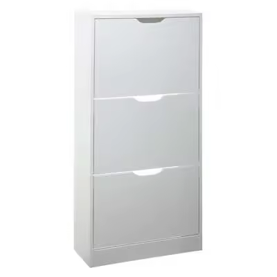 Factory Cuadros - Zapatero Ottawa Blanco 3 Cajones - Práctico Cómodo Económico - 1
