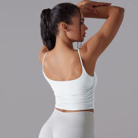 Top De Yoga Para Mujer Fitness Deportivo Push up Cómodo Reversible Brocado Top De Deporte Crop Top Para Gimnasio Y Running - details 6