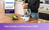 Philips Avent vaporera/batidora 4 en 1, robot de cocina para bebés, cocine al vapor, bata, descongele y vuelva a calentar, apto para el lavavajillas, modelo (SCF883/01) - details 0
