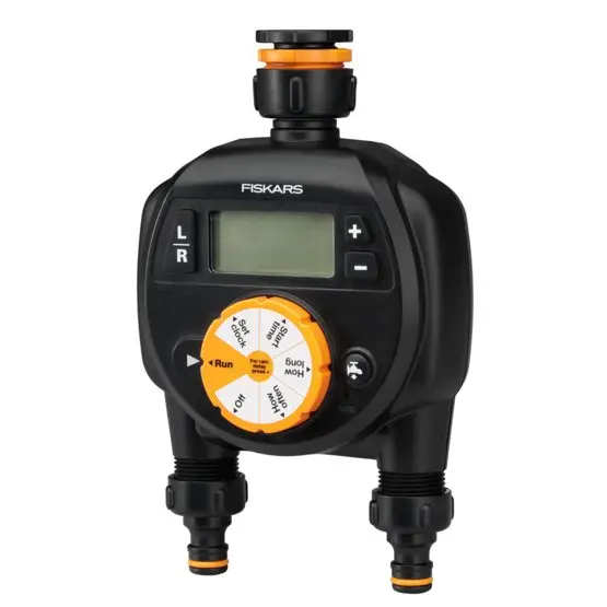 PROGRAMADOR DE RIEGO INTELIGENTE 2 SALIDAS DE AGUA, FISKARS, PESO 580 G - 1