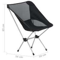 vidaXL Sillas camping plegables 2 uds con bolsa aluminio 54x50x65 cm - details 6
