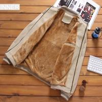 Chaqueta De Aviador Para Hombre Moda Otoño E Invierno Cierre De Cremallera Color Sólido Tallas Grandes M-5XL Abrigo Deportivo Con Bolsillos - details 2