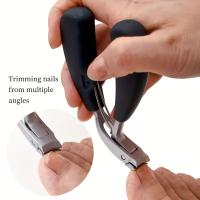Tijeras De Uñas Curvadas Grandes Y Profesionales 2 Piezas Resistentes Al Splatter Acero Inoxidable Para Uñas Gruesas Y Bigotes - details 2