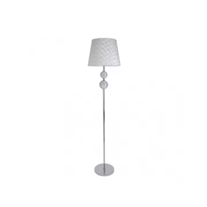 Fabrilamp - Pie Salon Ubeda 1xe27 Cromo Pantalla Blanca 160x38x38 Cm - 1
