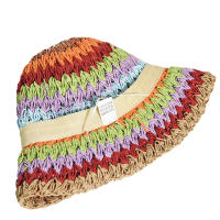 Sombrero De Paja Plegable Para Mujer Protección UV Sombrero De Playa Y Viaje Al Aire Libre Sombrero De Pescador Con Alas Anchas Estilo Panama Gorra De Baño - details 6