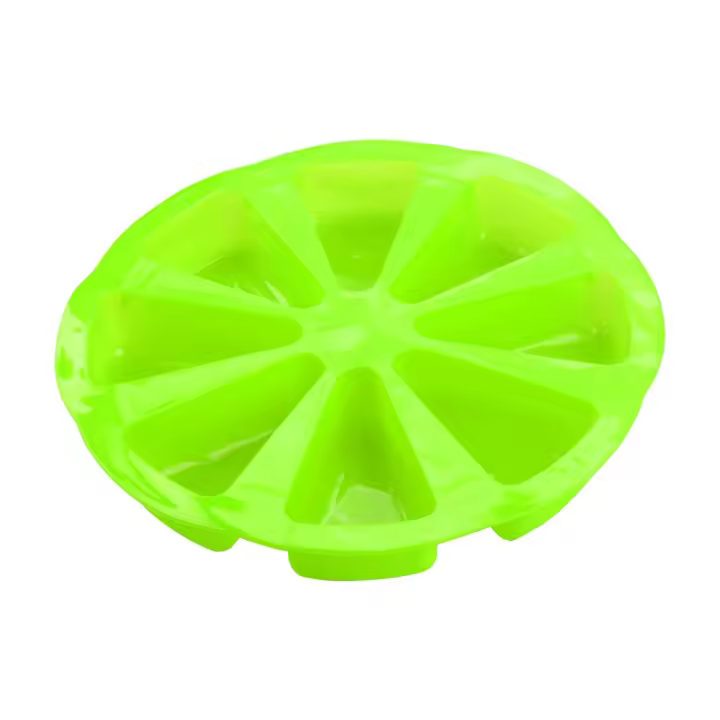 Moldes de silicona para hornear, antiadherentes, triangulares, para Tartas, 8 cavidades, para pizza, brownies, bollos, Muffin y jarrón (verde) - 1