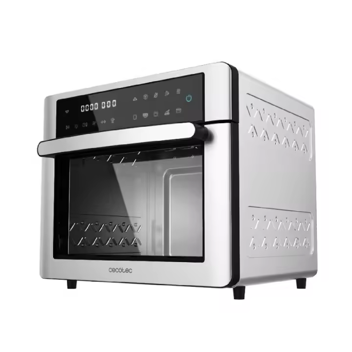 Cecotec Horno Freidora de Aire Caliente Bake&Fry 3000 Touch Steel. 1600 W, Capacidad 30 L, Convección, Pantalla Táctil - 1