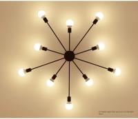 Luz De Techo De Hierro Forjado Nórdico Moderna Para Sala De Estar Comedor Estudio Dormitorio Con Multiple Cabeza Iluminación Fixtur - details 7