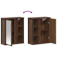 vidaXL Mueble de baño de pared con espejo roble marrón 50x21x60 cm - details 5