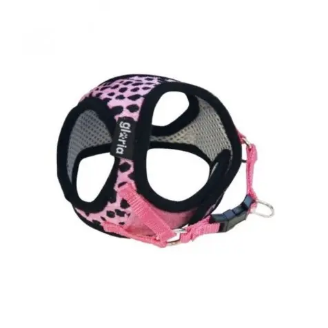 Gloria Arnés Leopardo Para Perros y Gatos Rosa - Talla M - 1