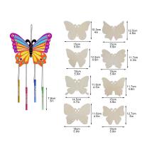 8pcs Artesanías De Mariposa No Terminadas En Madera Para Niños Ornamentos Para Pintar Y Colgar En El Hogar DIY Regalos Para Niños - details 2