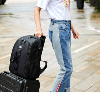Mochila De Hombros Impermeable Para Fotografía Con Trípode De Video Gran Capacidad Para Cámara DSLR Canon Nikon Sony Pentax Incluye Cubierta De Lluvia - details 16