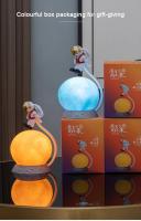 Lámpara Nocturna LED Para Niños Astronauta Carga USB Y Pilas Protección Para Los Ojos Luz De Escritorio Para Dormitorio - details 4