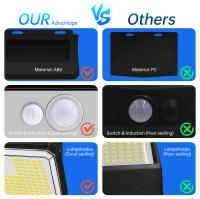 2 Packs De Luces Solares Con Sensor De Movimiento IP65 Impermeables 197 LEDs Para Exteriores 3 Modos Luz Solar Para Pasos Jardín Valla - details 6