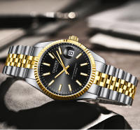 Reloj Mecánico Para Hombre CADISEN Marca De Lujo Acero Inoxidable Resistente Al Agua Estilo De Negocios Dial Luminoso Calendario Completo Cristal De Zafiro - details 11