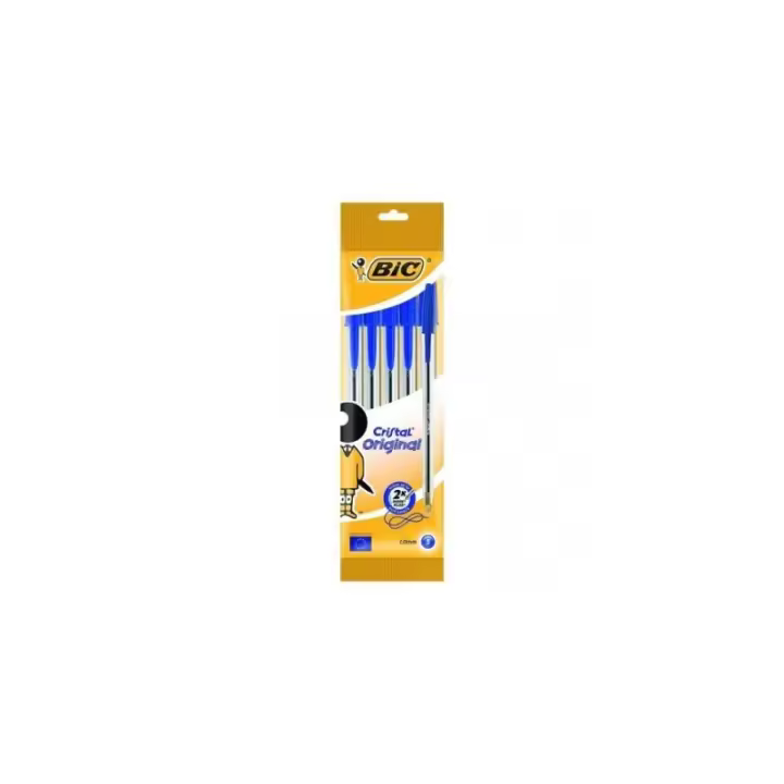 BOLIGRAFOS DE TINTA DE ACEITE BIC CRISTAL 802052 AZULES 5 UDS - 1