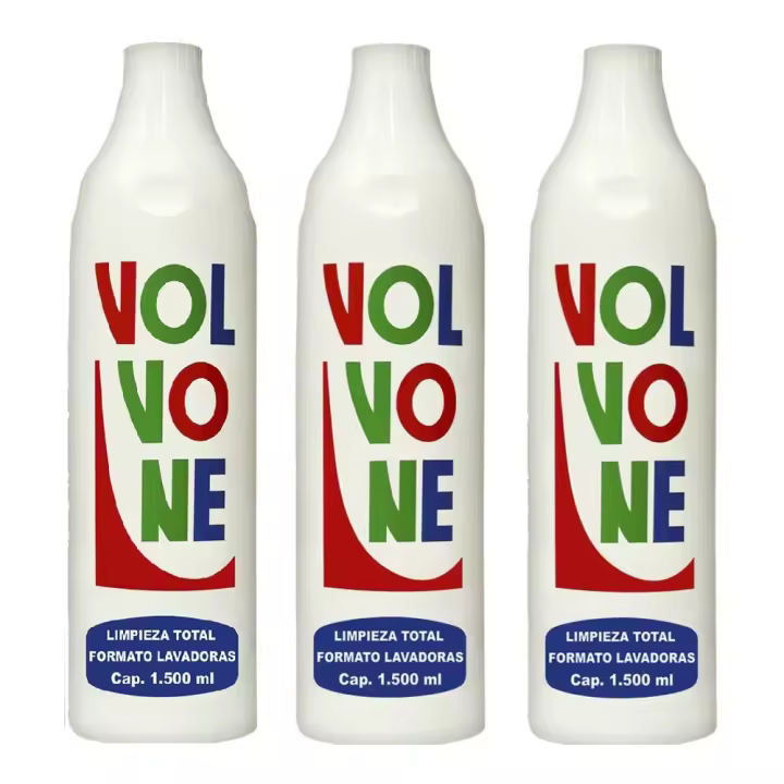 Volvone Lavadoras Amoniaco Perfumado 1.500 ml, Pack 3x1.500ml, Limpieza total, Uso general y Especial Lavadora, También Lavado a Mano, Recomendado para Ropa de Color y Delicada, Poder Desapelmazante y Antiolor - 1