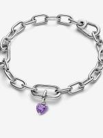 Pandora - Charm Colgante mini with Corazón de Chakra Morado de Pandora ME - Plata de Lei - details 1