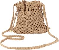 Bolso de hombro tejido a mano de paja de algodón Crochet Lassel Beach Bohemian Purse para Mujer - details 1