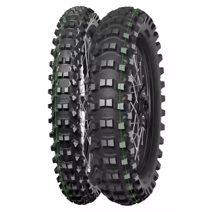 Neumatico De Moto-Mitas-110/100 -18 64R Terra Force-Ex Sm Super Light Tt (Raya Verde)-Enduro-Trasera - 1