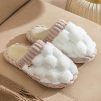 Pantuflas De Algodón Escocesas Para Parejas Moda Invierno Con Cubierta Para Dedos Suela Gruesa Y Suave Antideslizantes Para Interior Unisex - details 5