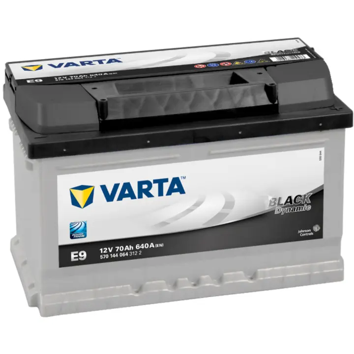 Batería Varta E9 Black Dynamic 12V 70Ah 640A - Potencia Confiable para tu Vehículo - 570 144 064 - 1