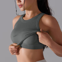 Sujetador Deportivo De 2 Niveles Para Mujer Sexy Yoga Alta Soporte Impacto Deporte Ropa Interior Correr Secado Rápido Top Deporte Gimnasio Con Almohadillas - details 28