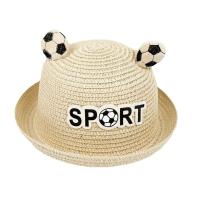 Sombrero de Paja Veraniego para Niños y Niñas con Diseño de Fútbol - Ideal para Playa y Actividades al Aire Libre - details 0