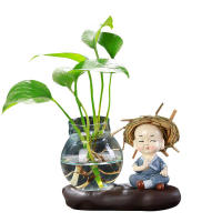 Vaso De Vidrio Transparente Para Plantas Terrarium Decoración De Escritorio Radish Verde Hidroponía Creativa Vaso Personalizado - details 9