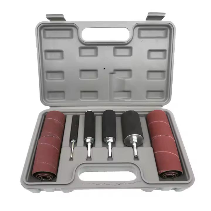 Kit De Mando Elíptico 20pcs Con Caja Sandía De Banda De Mando Y Mandril De Goma Para Herramienta Rotativa De Carpintería - 1