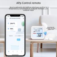 Sensor De Temperatura Y Humedad Inteligente ZigBee Tuya Con Pantalla LCD Iluminada Compatible Con Google Assistant Necesita Hub Tuya Zigbee - details 4