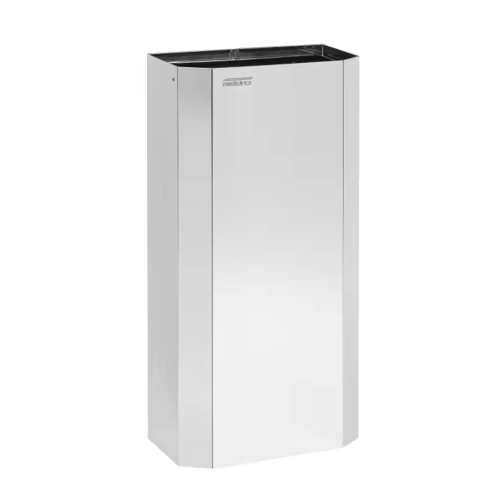 MEDICLINICS PPA4279C Papelera Abierta de 40L Acero Inox AISI 304 Acabado Brillo con Aro Basculante - 1