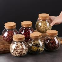 Juego De Conserva De Vidrio Redondo De 500ml Con Tapa De Tuerca Ecológica Para Café Té Especias Organizadores De Cocina - details 0
