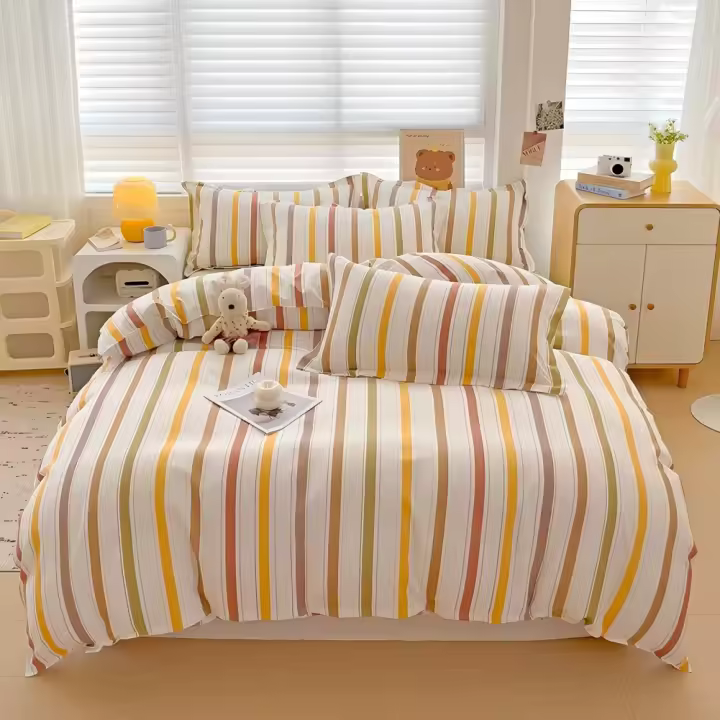 Juego de Funda Nórdica 4 Piezas de Algodón Alta Calidad Juego de Ropa de Cama- Dibujo Elegante - Varios Tamaños Disponibles - 1