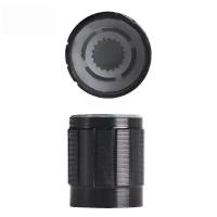 5PCS Perilla De Potenciómetro Negra Control De Volumen Rotativo Con Eje Rayado De 6mm Cúpula De Aleación De Aluminio WH148 15x17mm - details 4